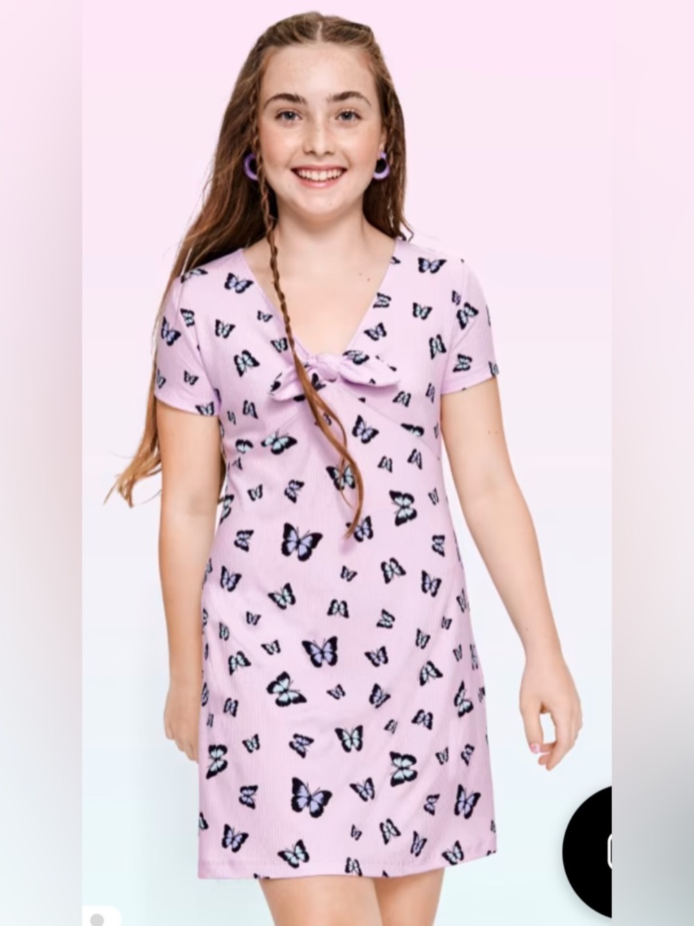 New Sugar and Jade Tween floral tie dress size 12/14